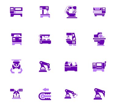 Makine aracı Icons set