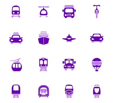 toplu taşıma Icons set