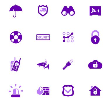 güvenlik ve koruma simgeleri ayarlandı