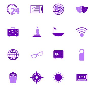 seyahat simgeleri ayarlandı