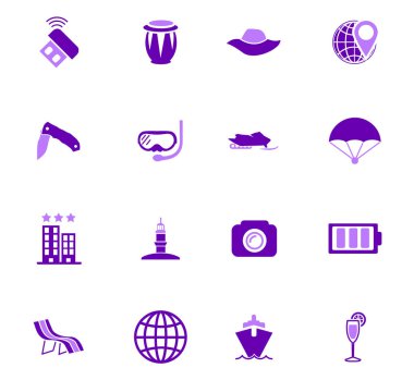 seyahat simgeleri ayarlandı