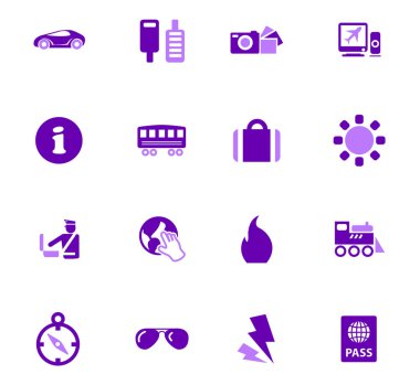 seyahat simgeleri ayarlandı