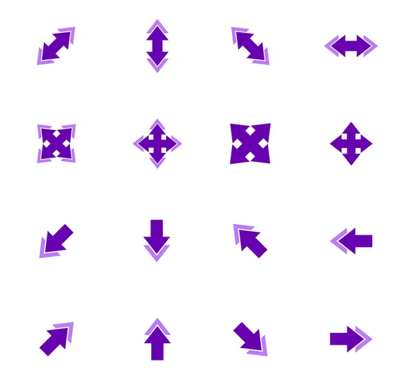 Flechas iconos conjunto — Archivo Imágenes Vectoriales