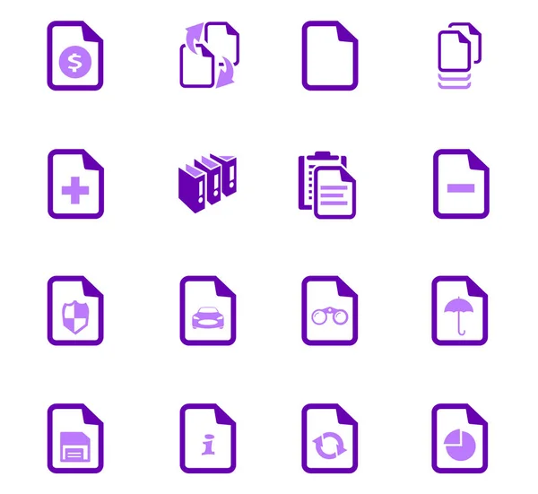 Documents Icônes Set — Image vectorielle