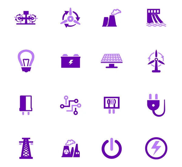 Elektrik Icon set — Stok Vektör