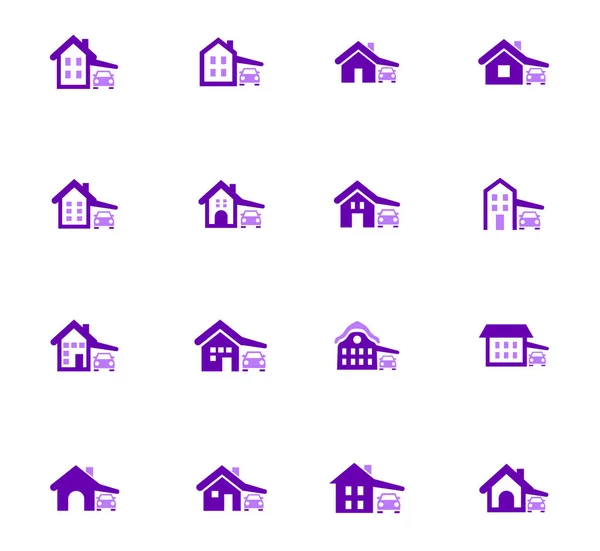 Dom typu zestaw ikon — Wektor stockowy