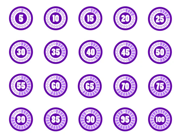 Loader Timer Icons gesetzt — Stockvektor
