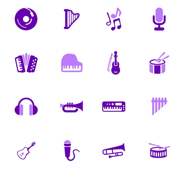 Conjunto de ícones de música — Vetor de Stock