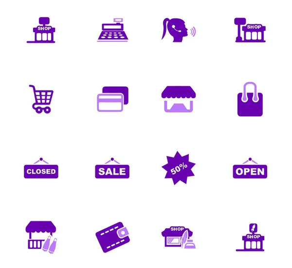 Tienda iconos conjunto — Archivo Imágenes Vectoriales