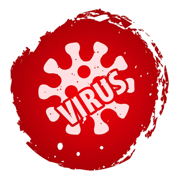 Virus Etiqueta Icono Coronavirus Para Infografía Sitio Web Novel Coronavirus — Archivo Imágenes Vectoriales