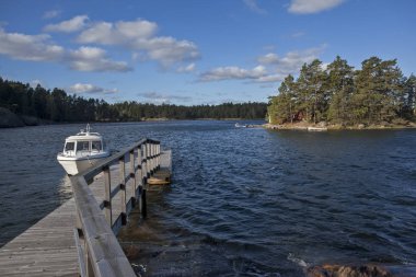 Vihti, Finlandiya - 27 Eylül 2014: Sahneleri denizden