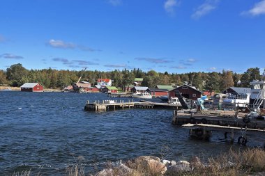 Vihti, Finlandiya - 27 Eylül 2014: Sahneleri denizden
