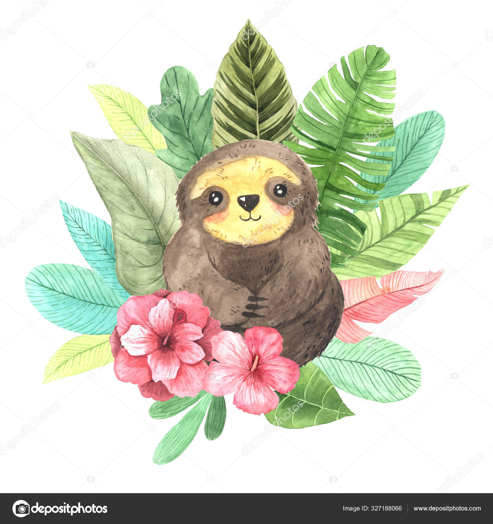 Watercolor Hand Painted Cute Sloths Stock Photo Image By C Lisagerrard Watercolor Hand Painted Cute Sloths Stock Photo Image By C Lisagerrard