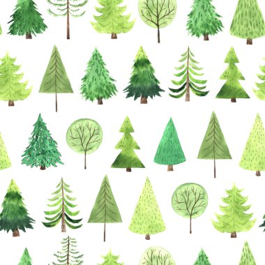 Parlak yeşil Noel Ağacı ile kusursuz desen