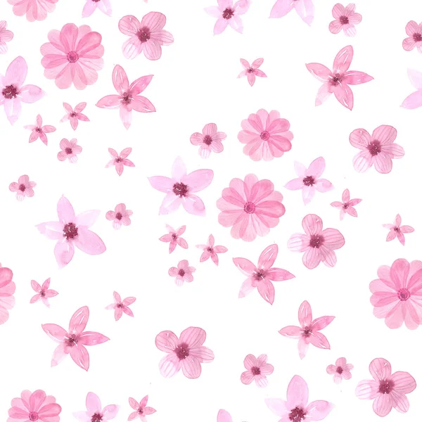 Seamless pattern with pink  anemones — Stock Photo, Image