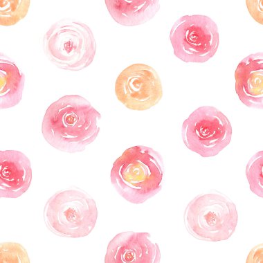 Suluboya çiçekli kusursuz desen