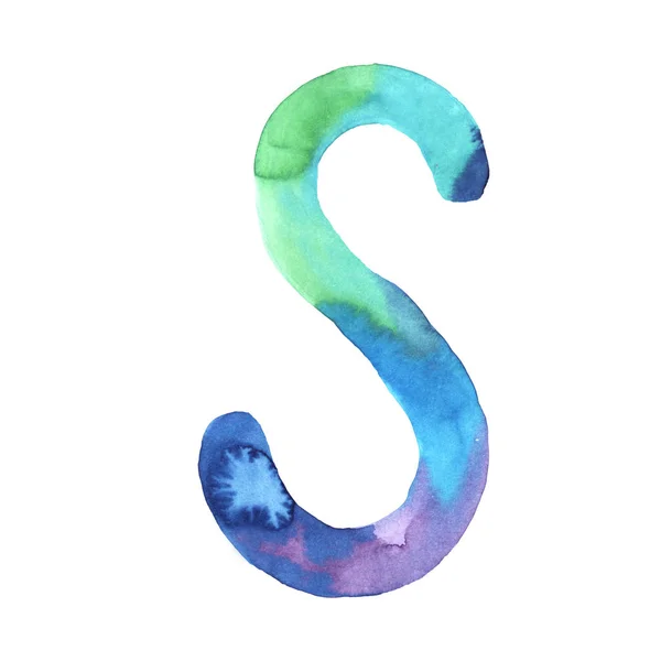Aquarell handgemalte süße Buchstaben — Stockfoto
