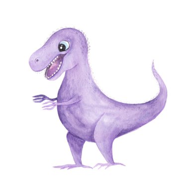 Suluboya şirin küçük dinozor