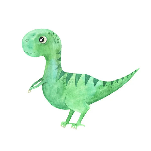 Aquarela pequeno dinossauro bonito — Fotografia de Stock