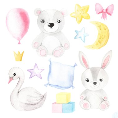 Suluboya el boyası yeni doğan elementler