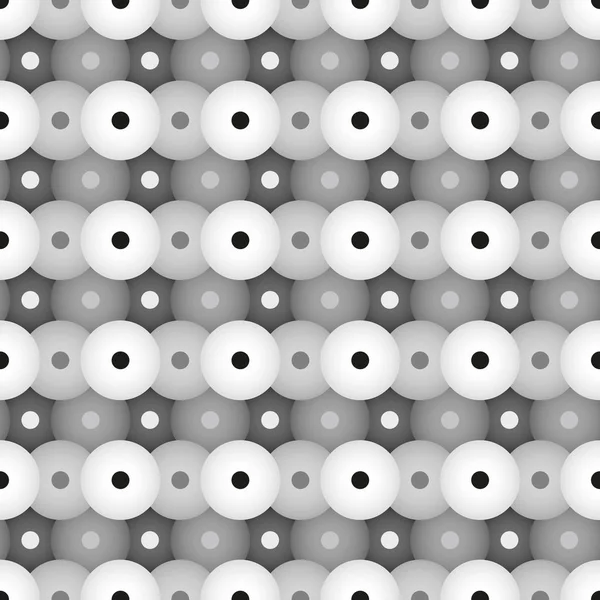 Geometrische sferische patroon, zwart-wit — Stockvector