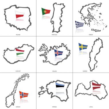 Polonya, Portekiz, Yunanistan, Macaristan, İzlanda, İsveç, Norveç, Estonya, Letonya ana hatları