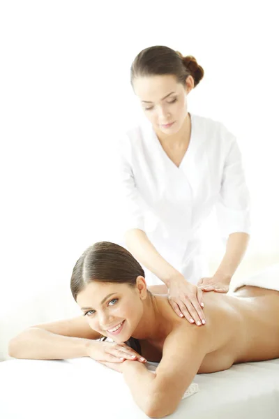 Woman getting massage — Stock Photo, Image