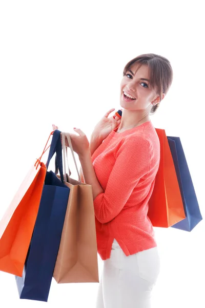 Woman with shopping bags — Stock Photo, Image