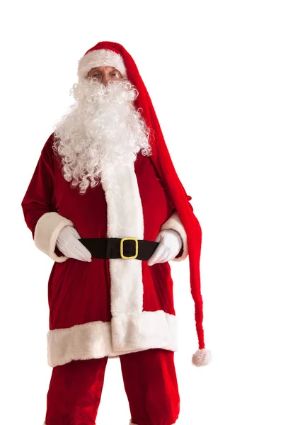 Święty Mikołaj izolowany na białym — Zdjęcie stockowe