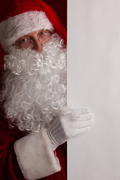 Санта-Клаус со знаменем — стоковое фото