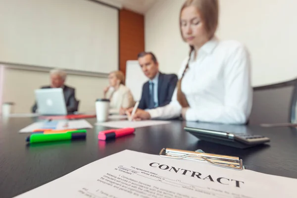 Business People Working Contract Meeting Office — Stock Photo, Image