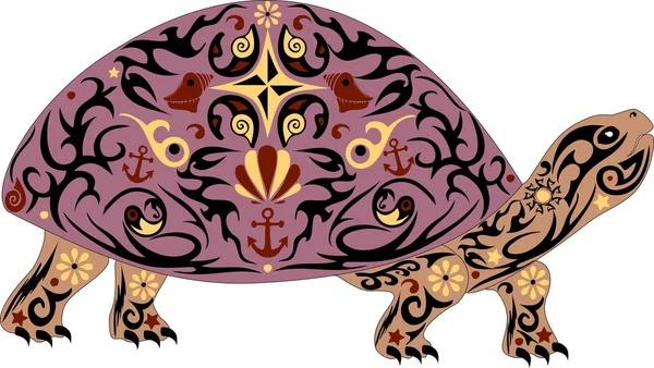 Overland turtle vector — Stockový vektor