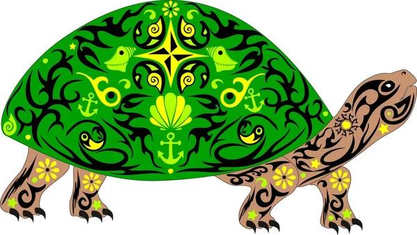 Overland turtle vector — Stockový vektor