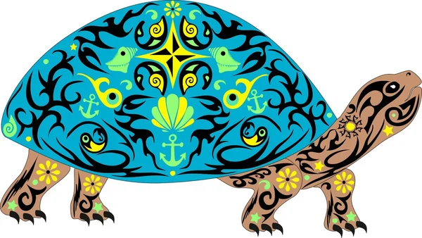 Overland turtle vector — Stockový vektor