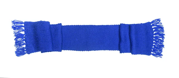 Blauer Schal auf weißem Hintergrund. — Stockfoto
