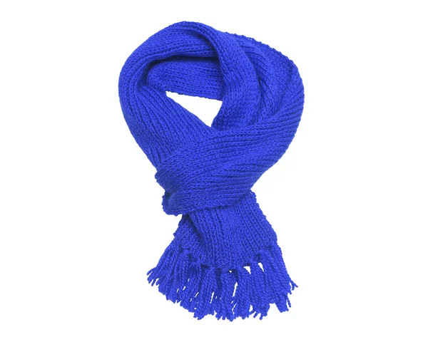 Blauwe sjaal op een witte achtergrond. — Stockfoto