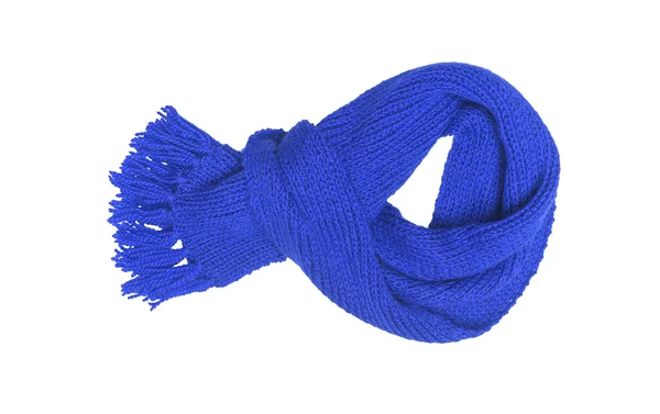Modrý šátek na bílém pozadí. — Stock fotografie