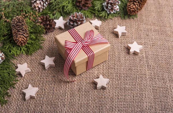 Geschenk Box Kerst stilleven. — Stockfoto