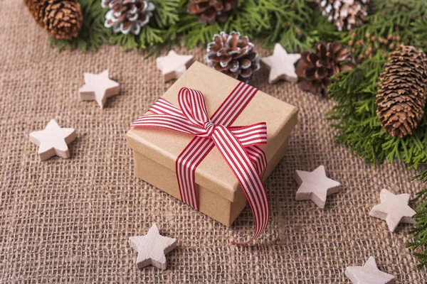 Geschenk Box Kerst stilleven. — Stockfoto