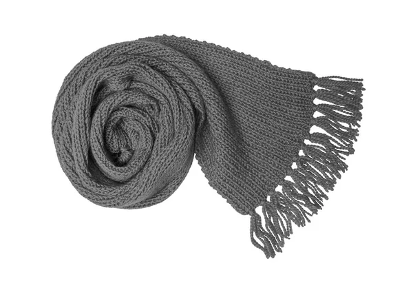 Foulard gris sur fond blanc . — Photo