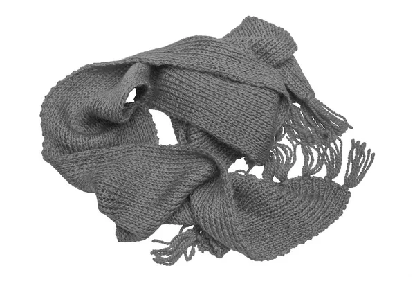 Foulard gris sur fond blanc . — Photo