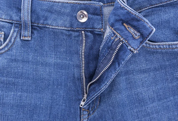 Zipper denim pants. — Stock Photo, Image