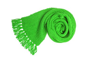 Yeşil beyaz zemin üzerine eşarp.