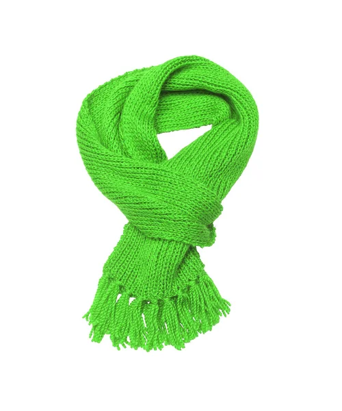 Foulard vert sur fond blanc . — Photo