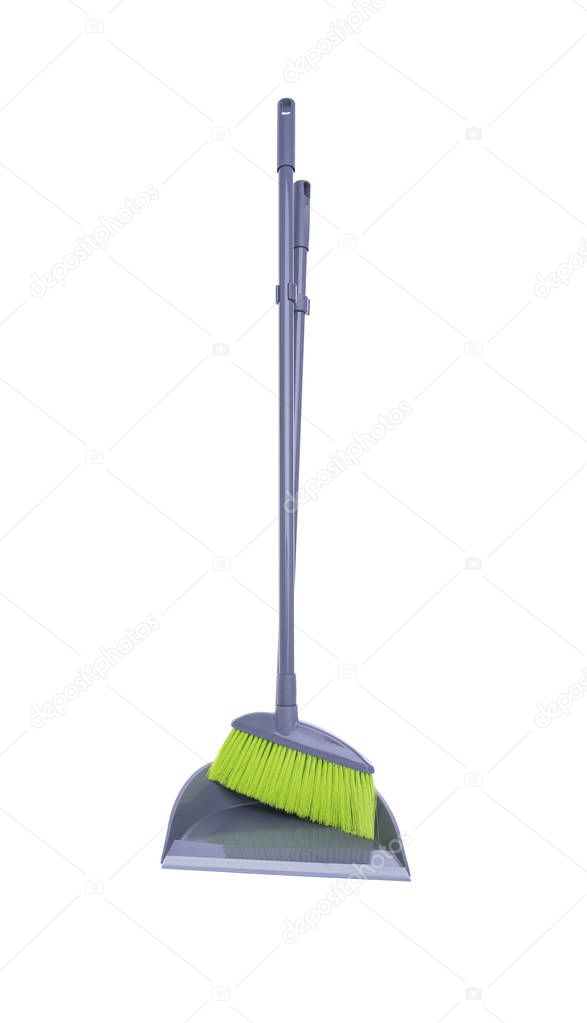 Broom and scoop.