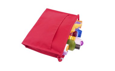 Kozmetik için seyahat çantası.