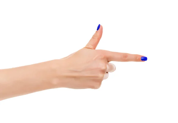 Menselijke hand wijs met vinger — Stockfoto