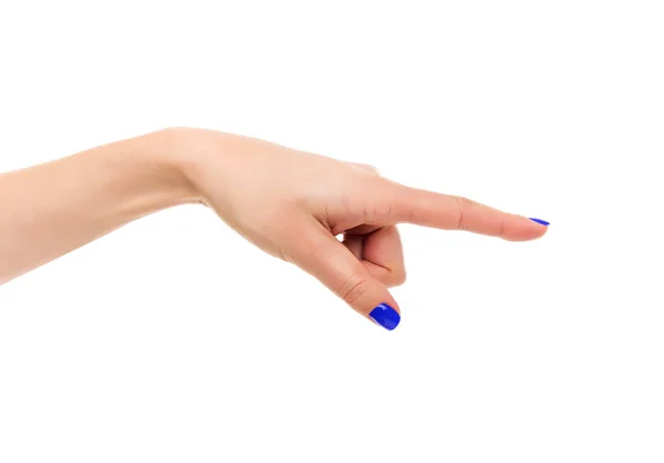 Menselijke hand wijs met vinger — Stockfoto