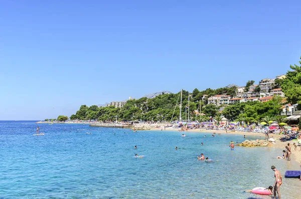 Meeresküste von brela, Kroatien. — Stockfoto