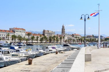 Yat ve tekne Split, Hırvatistan için otopark.